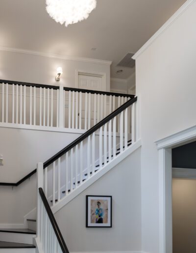 A staircase in a house.